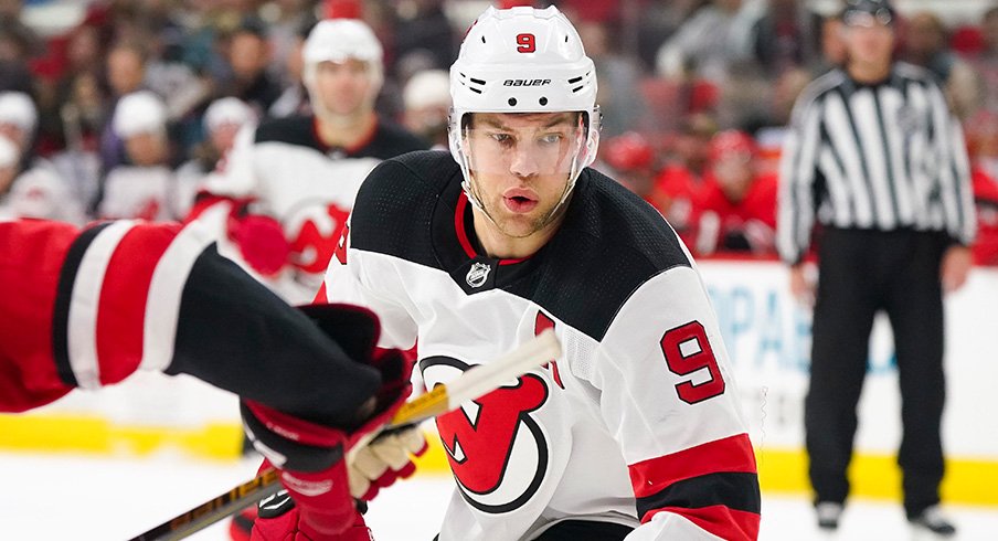 New Jersey Devils winger Taylor Hall leads his club in points and is a contender for the Hart Trophy 