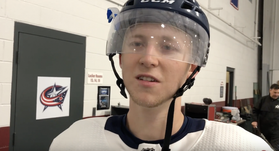 Columbus Blue Jackets forward Jonathan Davidsson discusses his training camp and tournament performance.