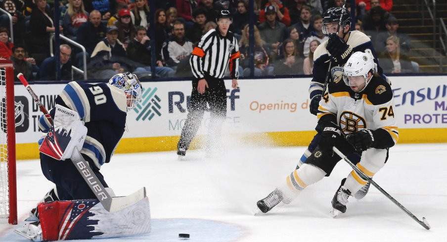 Blue Jackets Use Timely Goals Another Elvis Shutout And Strong Penalty Killing To Take Down The Boston Bruins 1st Ohio Battery blue jackets use timely goals another