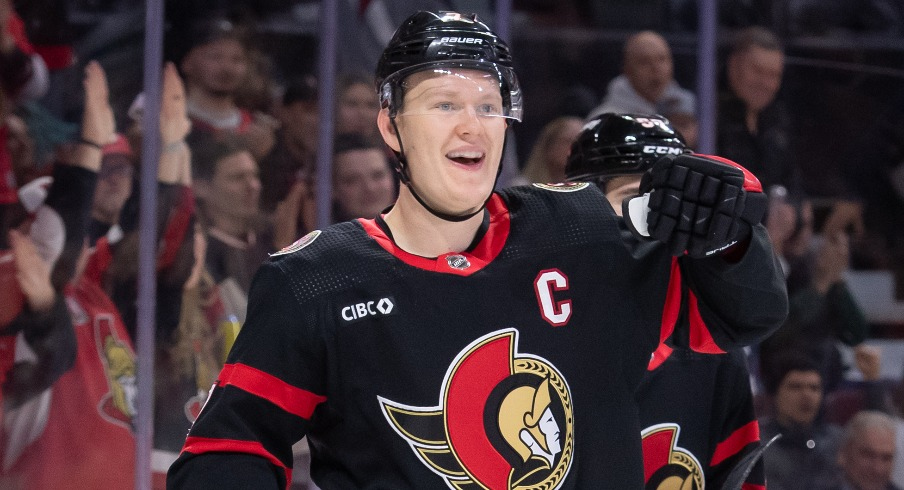 Brady Tkachuk's Hat Trick Helps Senators Sink Blue Jackets 6-3 | 1st ...