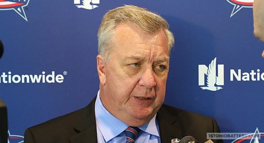 Don Waddell at his press conference introducing him as president, general manager, and alternate governor of the Columbus Blue Jackets on Wednesday, May 29.