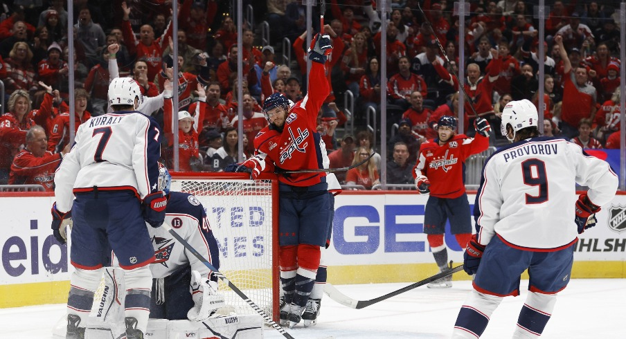 The Columbus Blue Jackets gave up five goals in the first period and were never in the game Saturday in a 6-2 loss to the Washington Capitals.