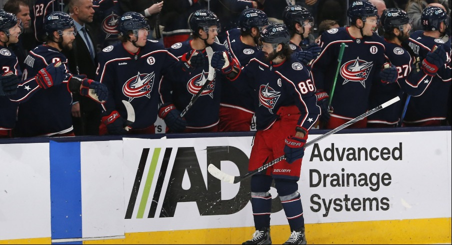 Kirill Marchenko scores the game-winning goal as part of a three-point night to send the Columbus Blue Jackets into the holiday break with a win, defeating the Montreal Canadiens 5-4.