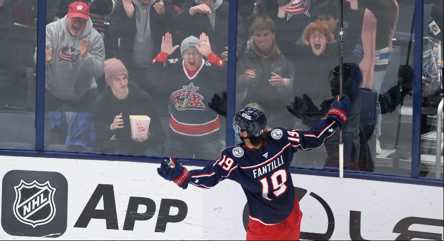 The Columbus Blue Jackets and St. Louis Blues erupted for a combined eight goals in the third period of a 6-4 Columbus victory Saturday night. Here's how it went down in front of a sellout crowd.