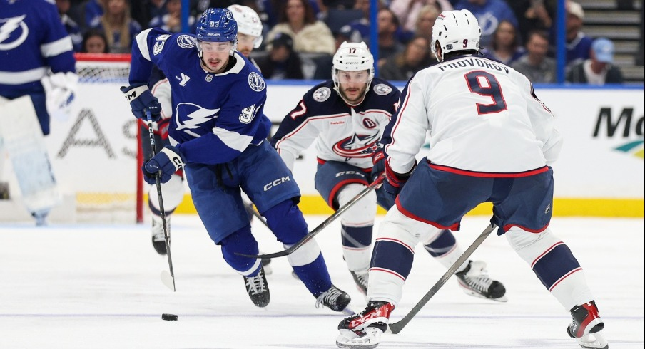 Two goals from Zach Werenski weren't enough as the Columbus Blue Jackets fall 6-2 to the Tampa Bay Lightning on Tuesday night.